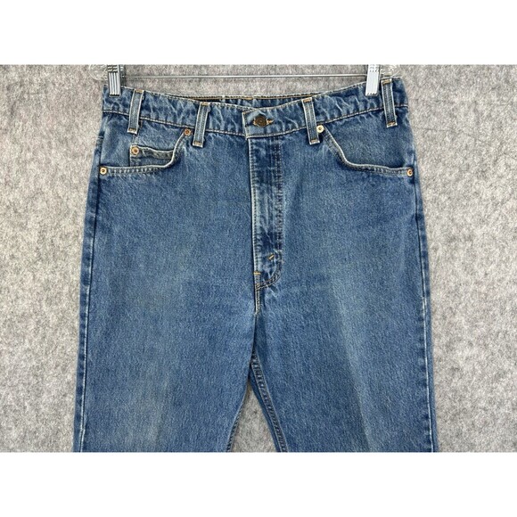 VTG 90s Levi's 517 Orange Tab Bootcut Denim Jeans Men 36x32 Made USA 1997 - Picture 2 of 10